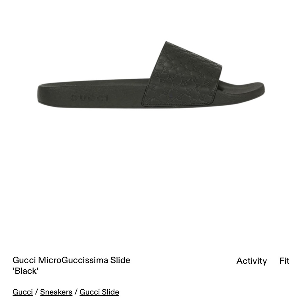 Gucci Men's Black Slide Sandals